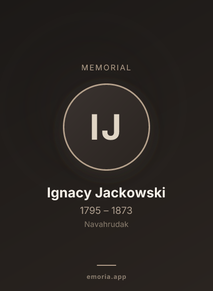 Memorial portrait of Ignacy Jackowski