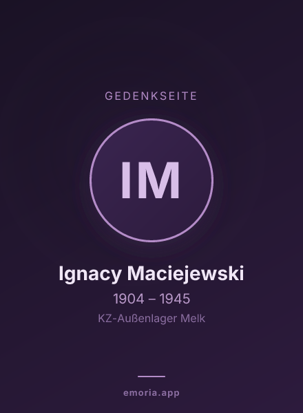 Gedenkportrait von Ignacy Maciejewski