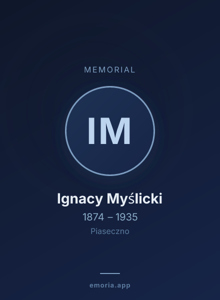 Memorial portrait of Ignacy Myślicki