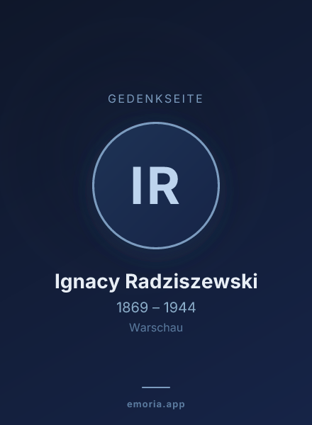 Gedenkportrait von Ignacy Radziszewski