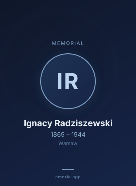 Memorial portrait of Ignacy Radziszewski