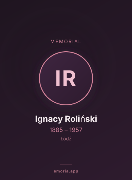 Memorial portrait of Ignacy Roliński