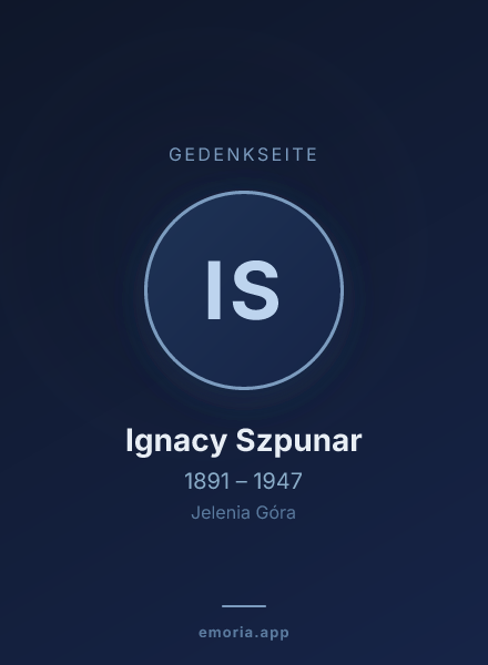 Gedenkportrait von Ignacy Szpunar