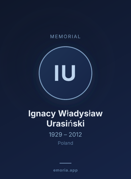 Memorial portrait of Ignacy Władysław Urasiński