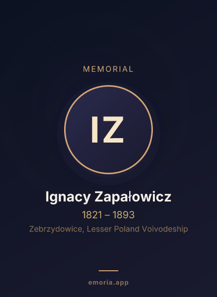 Memorial portrait of Ignacy Zapałowicz