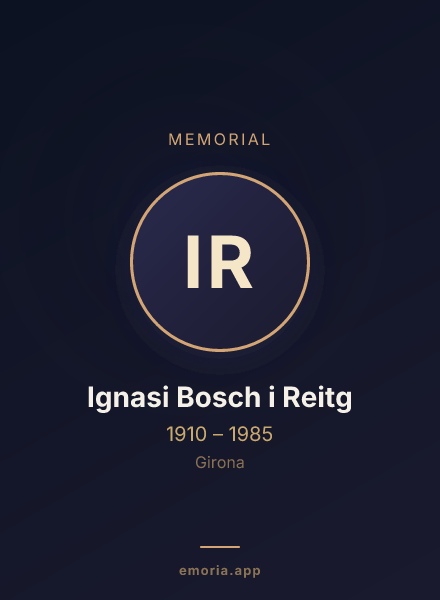 Memorial portrait of Ignasi Bosch i Reitg