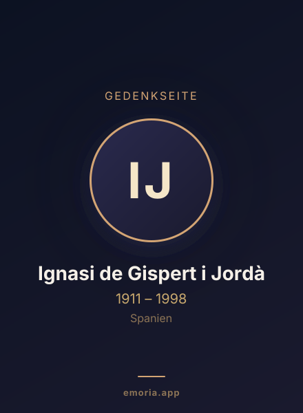 Gedenkportrait von Ignasi de Gispert i Jordà