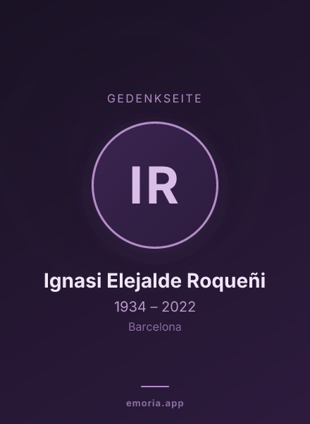 Gedenkportrait von Ignasi Elejalde Roqueñi