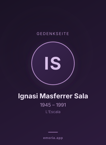 Gedenkportrait von Ignasi Masferrer Sala
