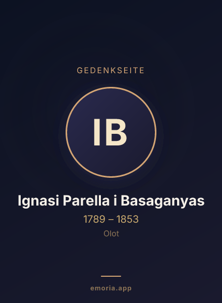 Gedenkportrait von Ignasi Parella i Basaganyas