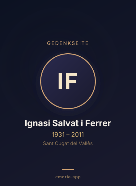 Gedenkportrait von Ignasi Salvat i Ferrer