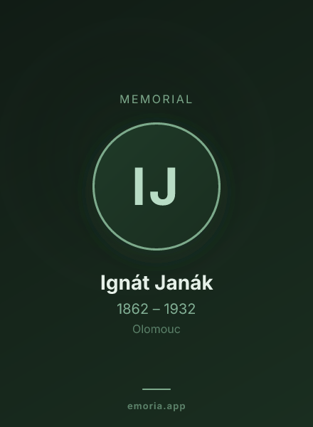 Memorial portrait of Ignát Janák
