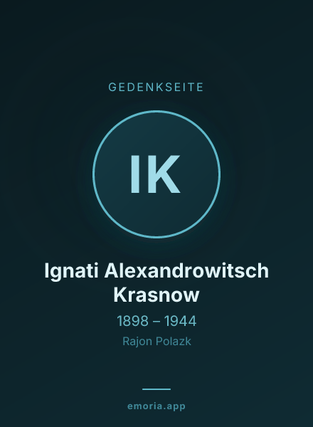 Gedenkportrait von Ignati Alexandrowitsch Krasnow