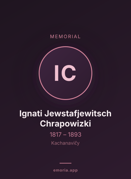 Memorial portrait of Ignati Jewstafjewitsch Chrapowizki