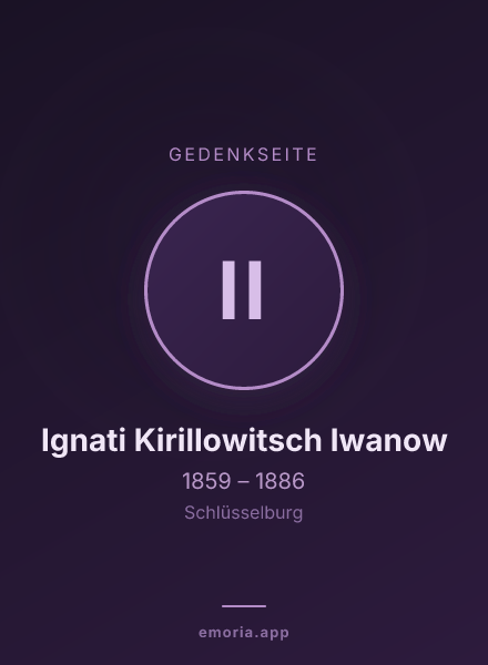 Gedenkportrait von Ignati Kirillowitsch Iwanow