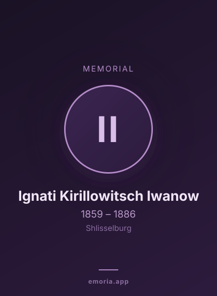 Memorial portrait of Ignati Kirillowitsch Iwanow