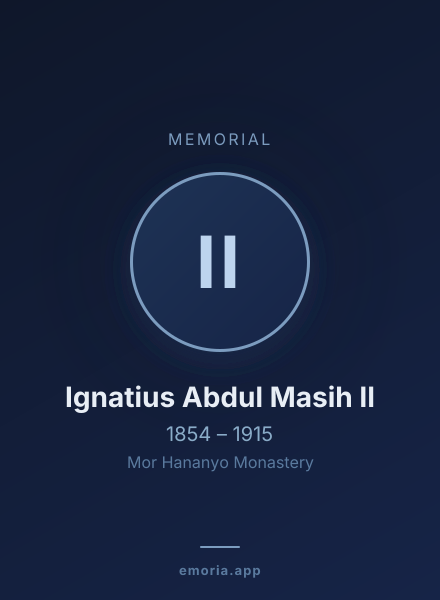 Memorial portrait of Ignatius Abdul Masih II
