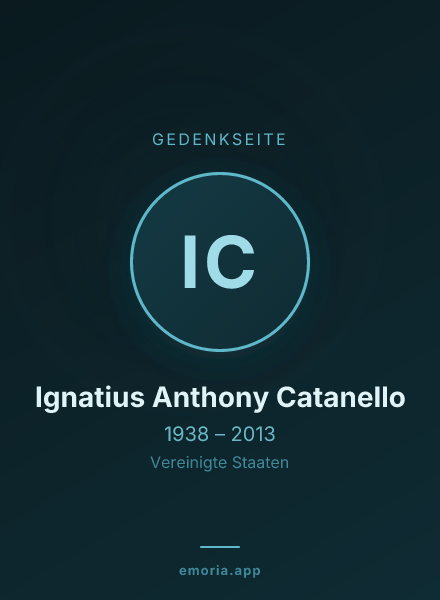 Gedenkportrait von Ignatius Anthony Catanello