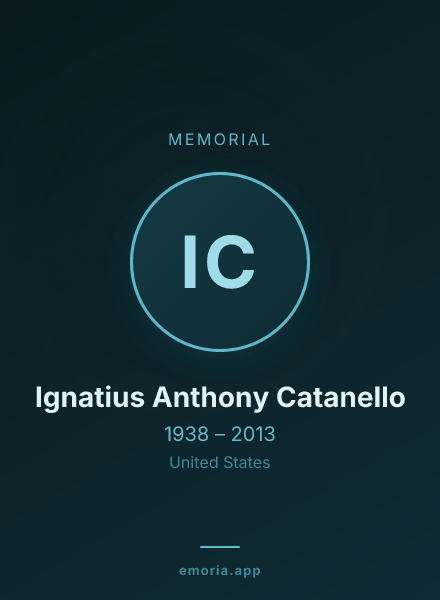 Memorial portrait of Ignatius Anthony Catanello