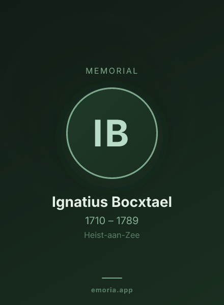 Memorial portrait of Ignatius Bocxtael