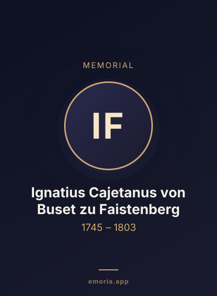 Memorial portrait of Ignatius Cajetanus von Buset zu Faistenberg