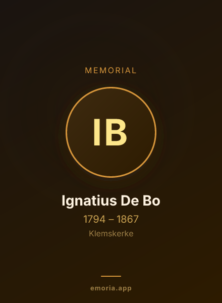 Memorial portrait of Ignatius De Bo