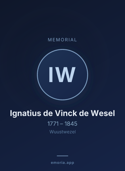 Memorial portrait of Ignatius de Vinck de Wesel