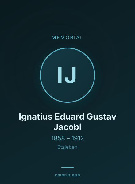 Memorial portrait of Ignatius Eduard Gustav Jacobi
