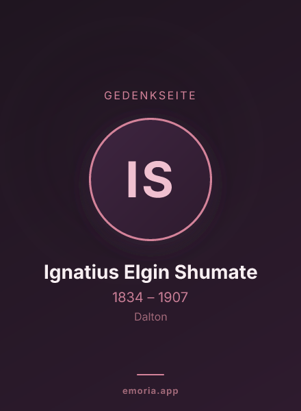 Gedenkportrait von Ignatius Elgin Shumate