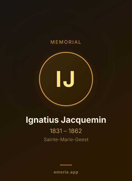 Memorial portrait of Ignatius Jacquemin