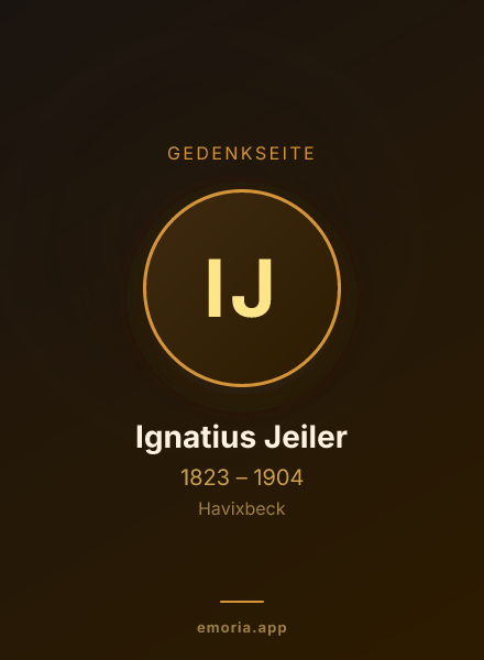 Gedenkportrait von Ignatius Jeiler