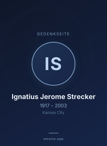 Gedenkportrait von Ignatius Jerome Strecker