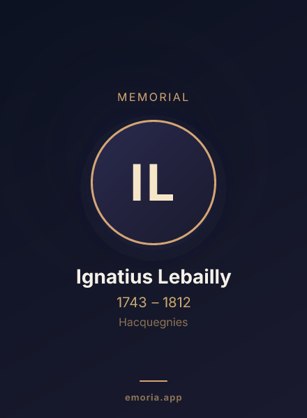 Memorial portrait of Ignatius Lebailly