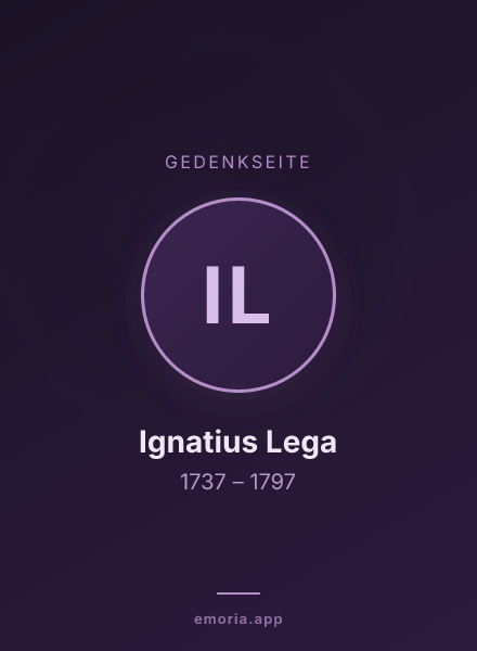 Gedenkportrait von Ignatius Lega
