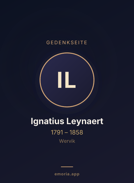 Gedenkportrait von Ignatius Leynaert