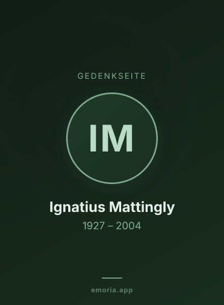 Gedenkportrait von Ignatius Mattingly