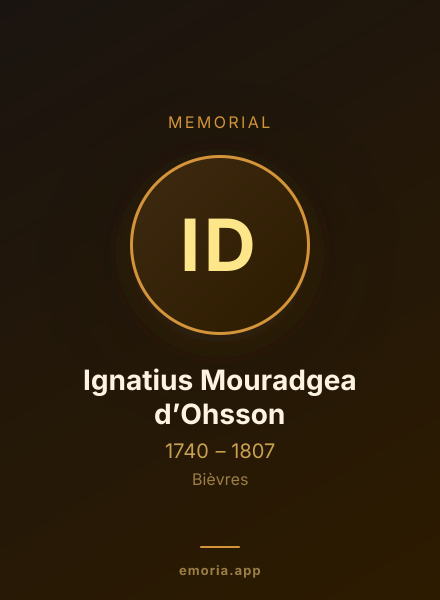 Memorial portrait of Ignatius Mouradgea d’Ohsson