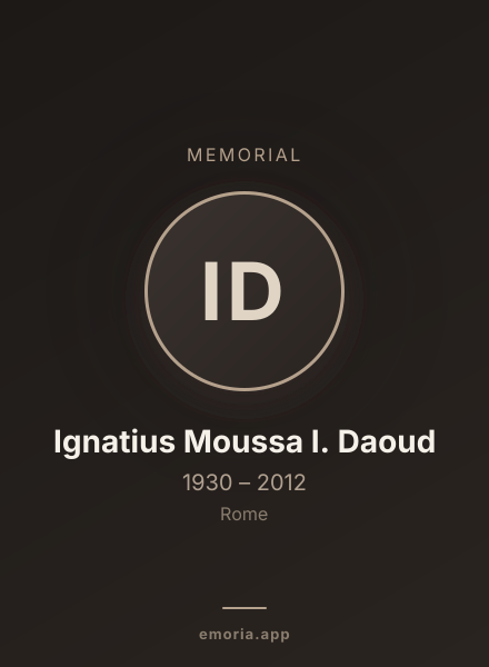 Memorial portrait of Ignatius Moussa I. Daoud