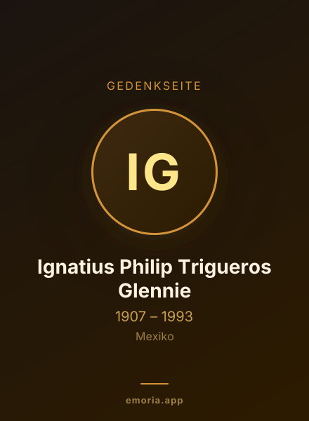 Gedenkportrait von Ignatius Philip Trigueros Glennie