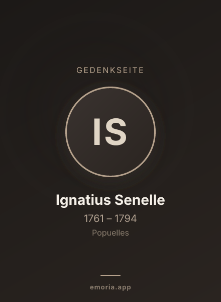 Gedenkportrait von Ignatius Senelle