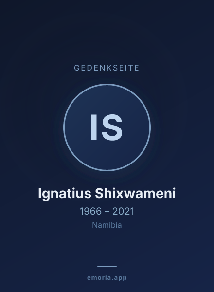 Gedenkportrait von Ignatius Shixwameni