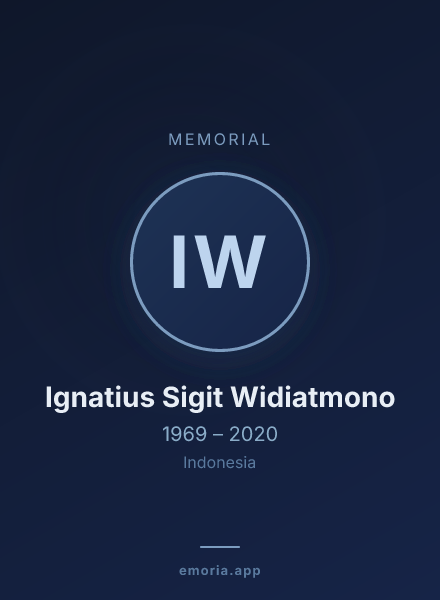 Memorial portrait of Ignatius Sigit Widiatmono