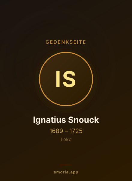 Gedenkportrait von Ignatius Snouck