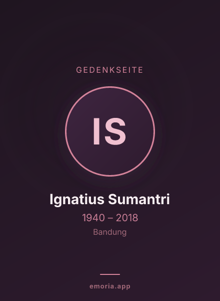 Gedenkportrait von Ignatius Sumantri