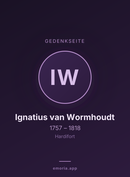 Gedenkportrait von Ignatius van Wormhoudt