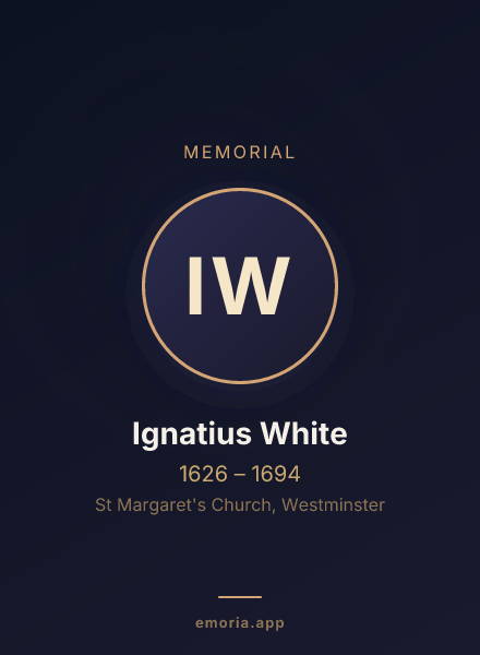 Memorial portrait of Ignatius White
