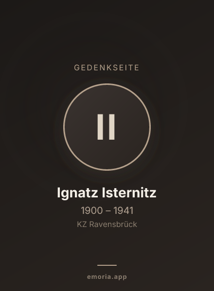 Gedenkportrait von Ignatz Isternitz