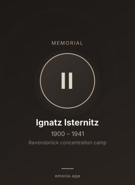 Memorial portrait of Ignatz Isternitz