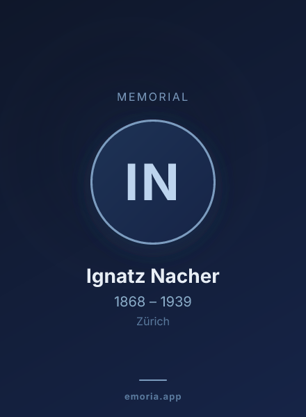 Memorial portrait of Ignatz Nacher