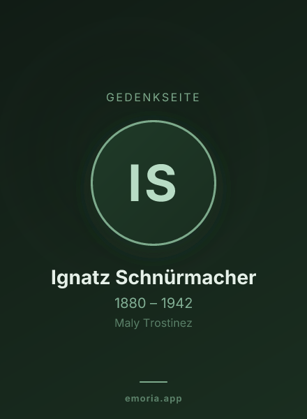 Gedenkportrait von Ignatz Schnürmacher